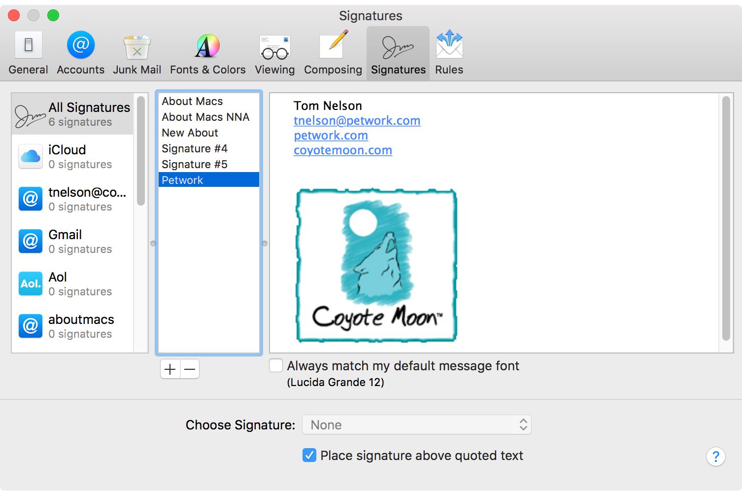 create an html email signature for outlook on mac